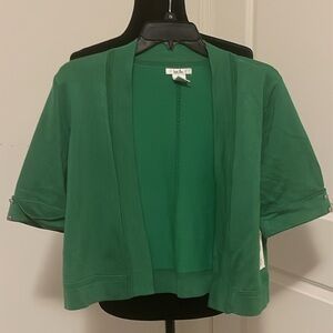 NWT Isela Short Sleeve Open Front Green Cardigan Size S  NWT
